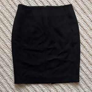 Ann Taylor Black Flat Front Pencil Skirt
